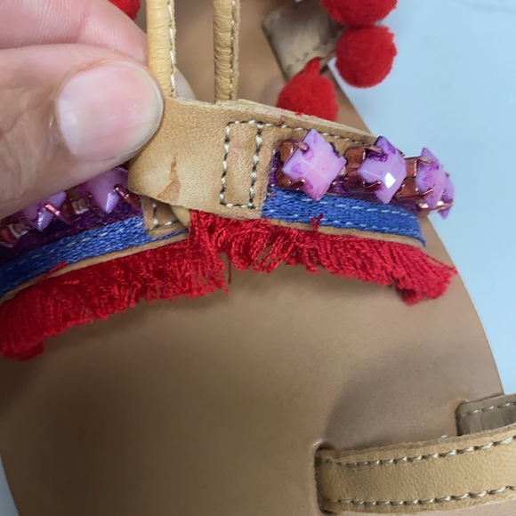 COPY - Anthropology Barbara barbieri tassel Pom lace Gladiator Sandal - Picture 16 of 16